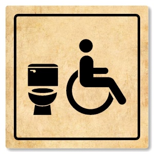 WC invalidé, 100x100mm, pergamen, Arizona